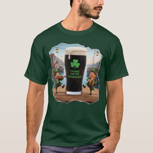 Shenanigans irländska St. Patrick's Day T Shirt (Framsida)