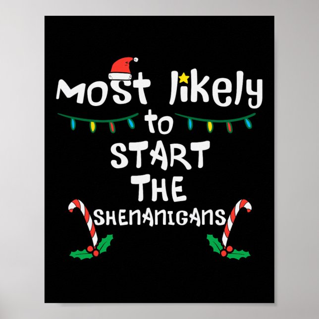 Shenanigans jul-Julafton Famil Poster (Framsidan)