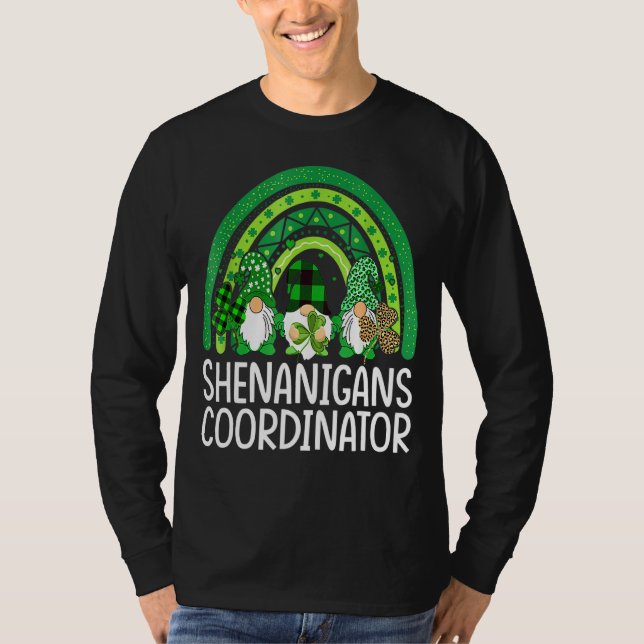 Shenanigans koordinator Gnomies Patricks Day Gnome T Shirt (Framsida)