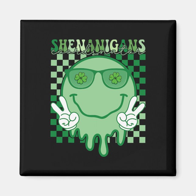 Shenanigans Koordinator Groovy St Patricks Day Män Magnet (Framsidan)