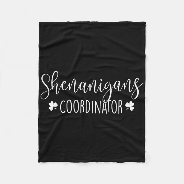 Shenanigans-koordinator - irländska St Patricks Da Fleecefilt (Framsidan)