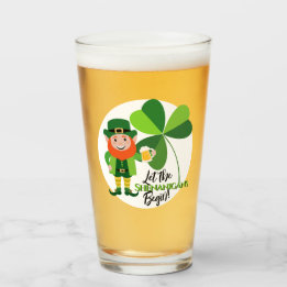 Shenanigans Leprechaun Shamrock St Patrick's Day Glaskopp