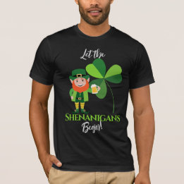 Shenanigans Leprechaun Shamrock St Patrick's Day T Shirt