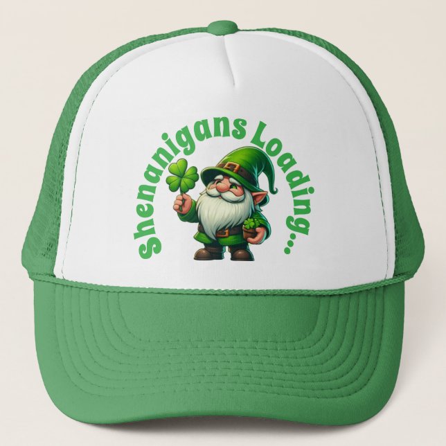 Shenanigans Loading Funny St. Patrick's Gnome Keps (Framsida)