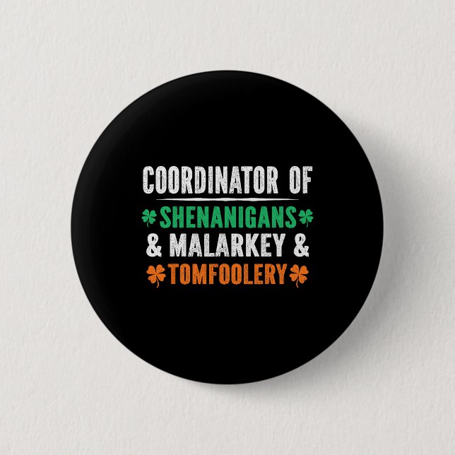 Shenanigans Malarkey och Tomfoolery Teacher St Pat Knapp (Framsida)