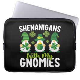 Shenanigans med mina Gnomies Gnome St patrick's da Laptop Fodral