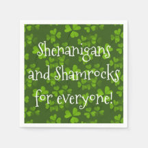 Shenanigans och Shamrocks Mönster St patrick's day