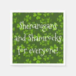 Shenanigans och Shamrocks Mönster St patrick's day Pappersservett