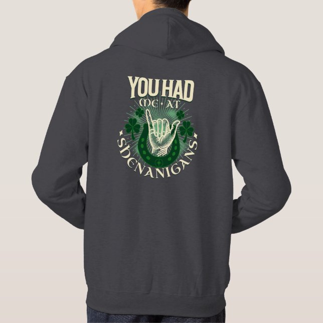 Shenanigans Roliga St. Patrick's Day  Hoodie (Baksida)