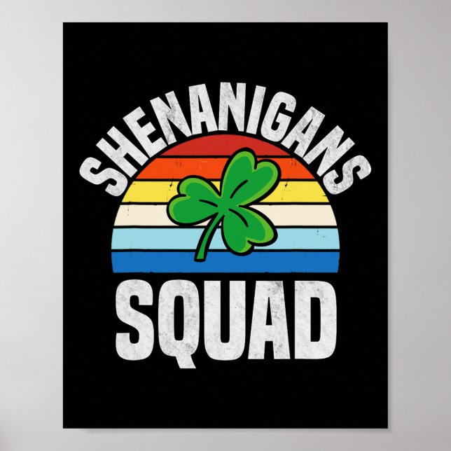 Shenanigans Sällskapet Shamrocks Irländska Roliga  Poster (Framsidan)