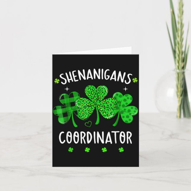 Shenanigans samordnare rolig lärare st patricks kort (Framsida)