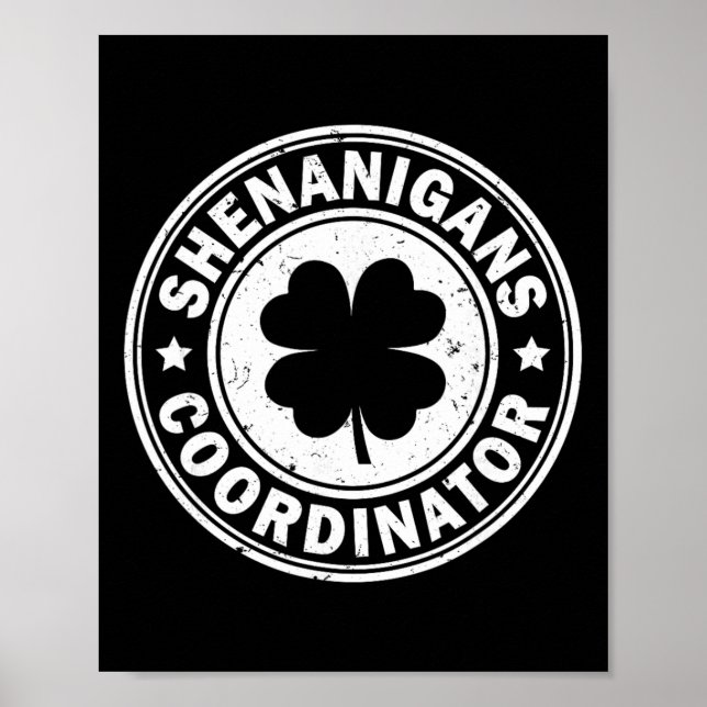Shenanigans samordnare St Patricks Day Shamrock F Poster (Framsidan)