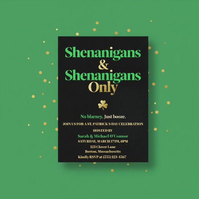 Shenanigans & Shenanigans Only St. Patrick’s Day  Inbjudningar (Skapare uppladdad)