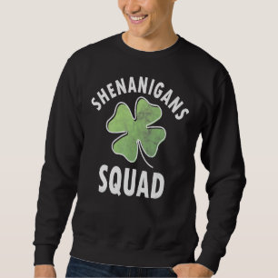 Shenanigans Squad Funny Irish St patricks day Sham Lång Ärmad Tröja