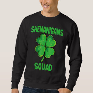 Shenanigans Squad Funny Irish St patricks day Sham Lång Ärmad Tröja