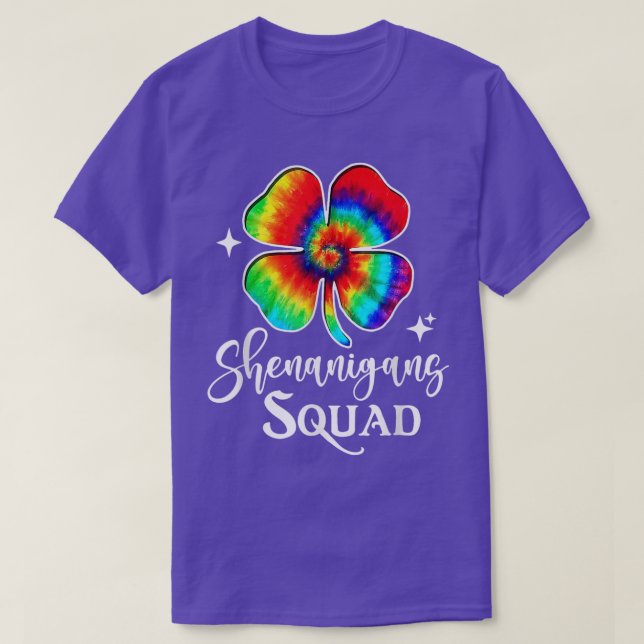 Shenanigans Squad Funny Irish Tie Dye St Patrick's T Shirt (Design framsida)