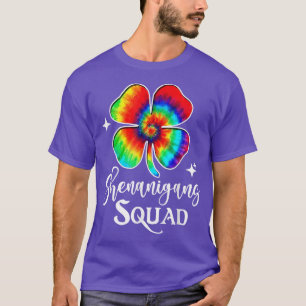 Shenanigans Squad Funny Irish Tie Dye St Patrick's T Shirt