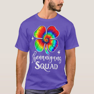 Shenanigans Squad Funny Irish Tie Dye St Patrick's T Shirt