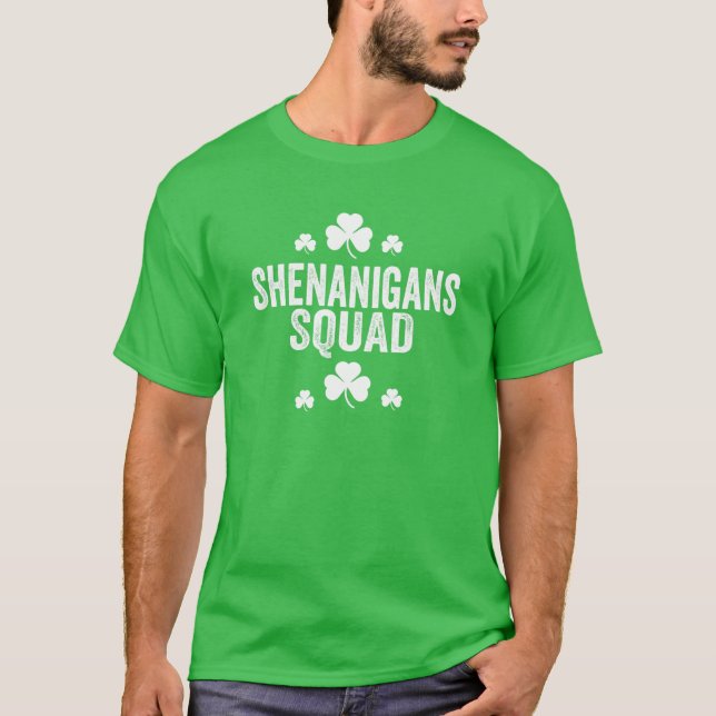 Shenanigans Squad Funny St. Patrick's Day Matching T Shirt (Framsida)