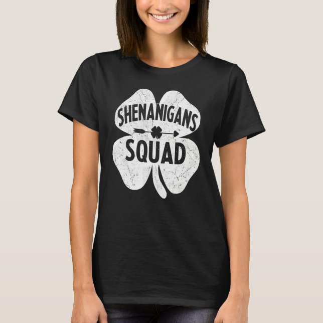 Shenanigans Squad Funny St. Patrick's Day Matching T Shirt (Framsida)