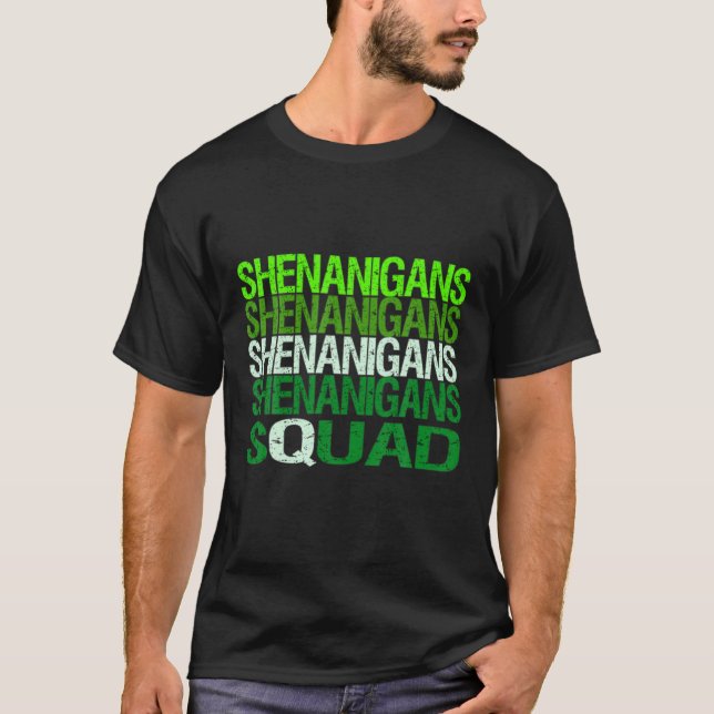 Shenanigans Squad Funny St. Patrick's Day Matching T Shirt (Framsida)