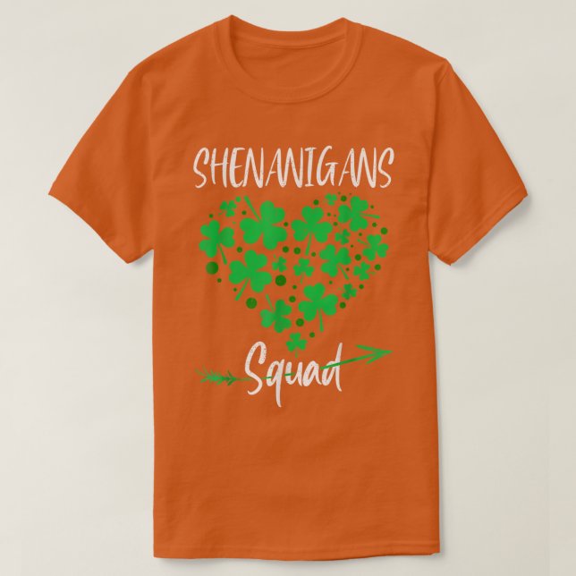 Shenanigans Squad Funny St patricks day Shamrock H T Shirt (Design framsida)