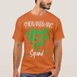 Shenanigans Squad Funny St patricks day Shamrock H T Shirt