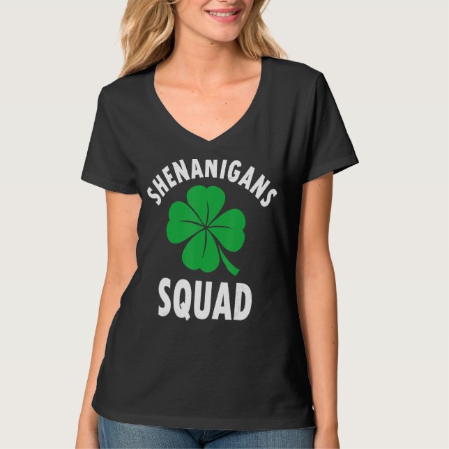 Shenanigans Squad Irish Funny Lycklig Saint patric T Shirt (Framsida)