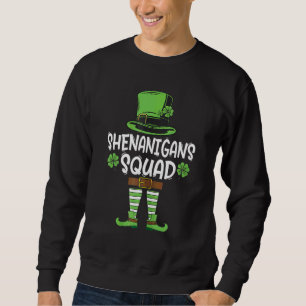 Shenanigans Squad Irish Funny Saint Patricks Day Lång Ärmad Tröja