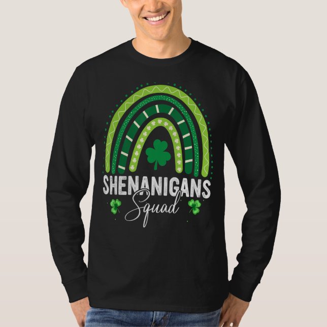 Shenanigans Squad Irish Funny St Patrick S Day T Shirt (Framsida)
