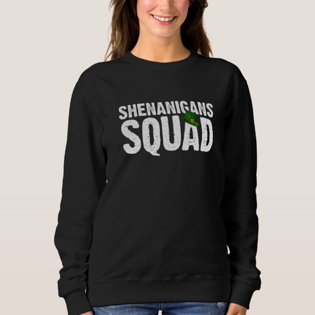 Shenanigans Squad Irish Funny St patricks day Gree T Shirt (Framsida)
