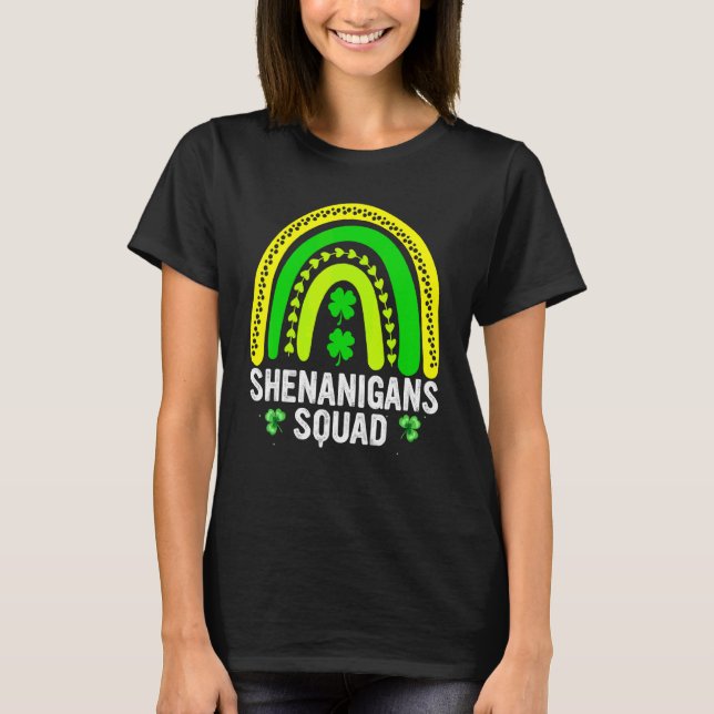Shenanigans Squad Irish Funny St patricks day T Shirt (Framsida)