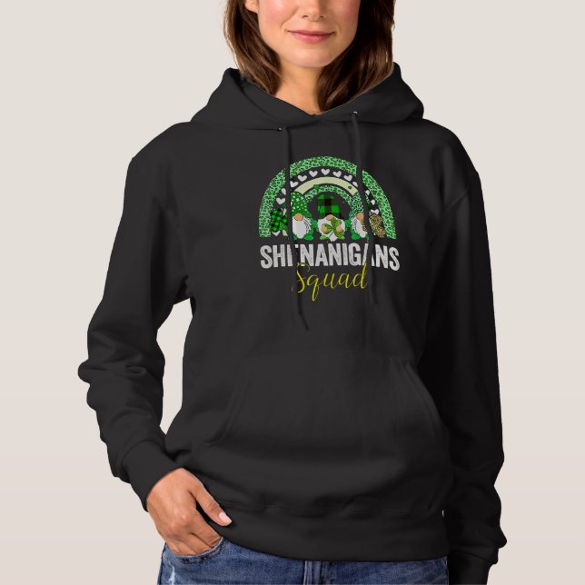 Shenanigans Squad Irish Gnomes Rainbow St Patrick T Shirt (Framsida)