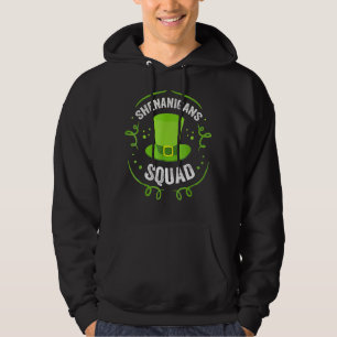 Shenanigans Squad Irish Hat St patrick's day Shamr Hoodie