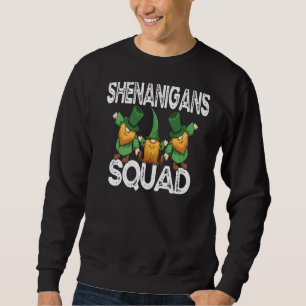 Shenanigans Squad Irish St patricks day Gnomes Sha Lång Ärmad Tröja