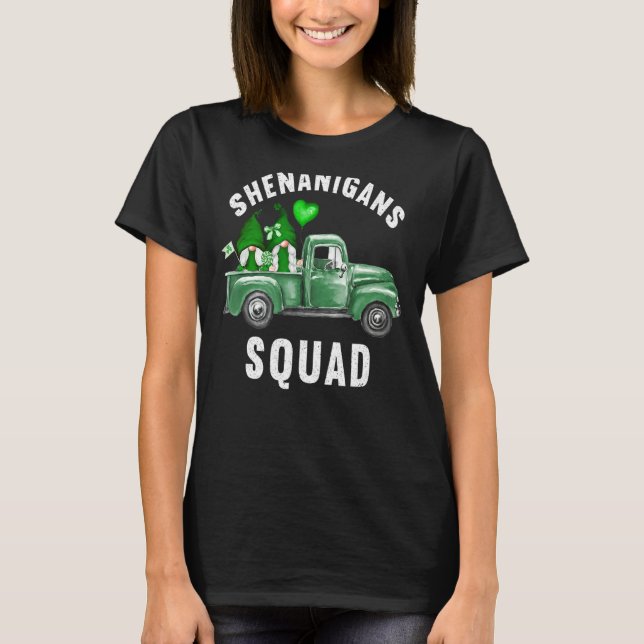 Shenanigans Squad Irish Tee Funny Gnomes Saint Pat (Framsida)