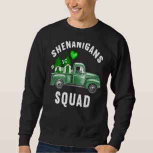 Shenanigans Squad Irish Tee Funny Gnomes Saint Pat Lång Ärmad Tröja