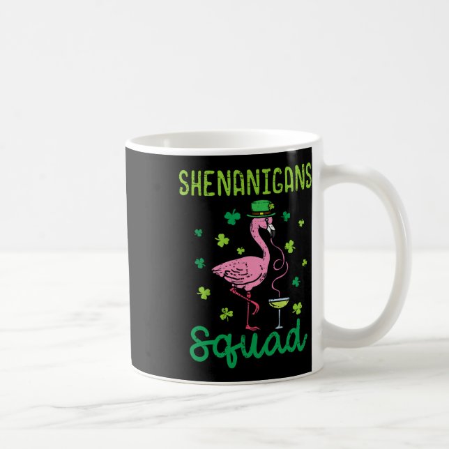 Shenanigans Squad Irländsk Flamingo St Patricks Da Kaffemugg (Höger)