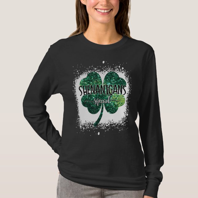 Shenanigans Squad Klöver St patrick's day T Shirt (Framsida)