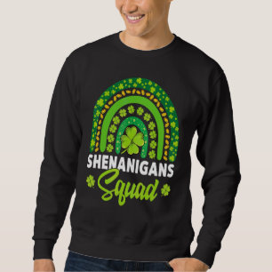 Shenanigans Squad Lycklig St Patricks Lucky Irish Lång Ärmad Tröja