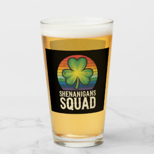 Shenanigans Squad Matchande St Patricks Day Grupp Glaskopp