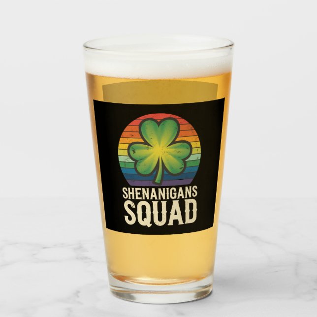 Shenanigans Squad Matchande St Patricks Day Grupp  Glaskopp (Framsida fylld)