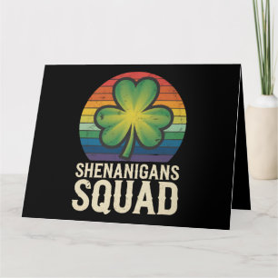 Shenanigans Squad Matchande St Patricks Day Grupp Kort