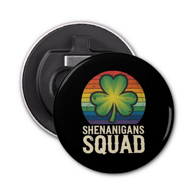 Shenanigans Squad Matching St patricks day Group Flasköppnare (Framsidan)