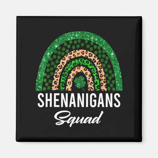 Shenanigans Squad Roligt St Patricks Day Kostym Ra Magnet (Framsidan)