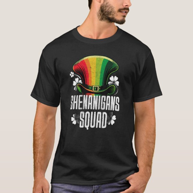 Shenanigans Squad St Patricks C Leaf T Shirt (Framsida)