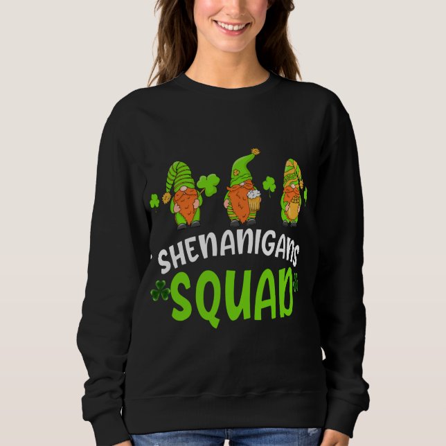 Shenanigans Squad St patrick's day Funny Gnomes Gr T Shirt (Framsida)