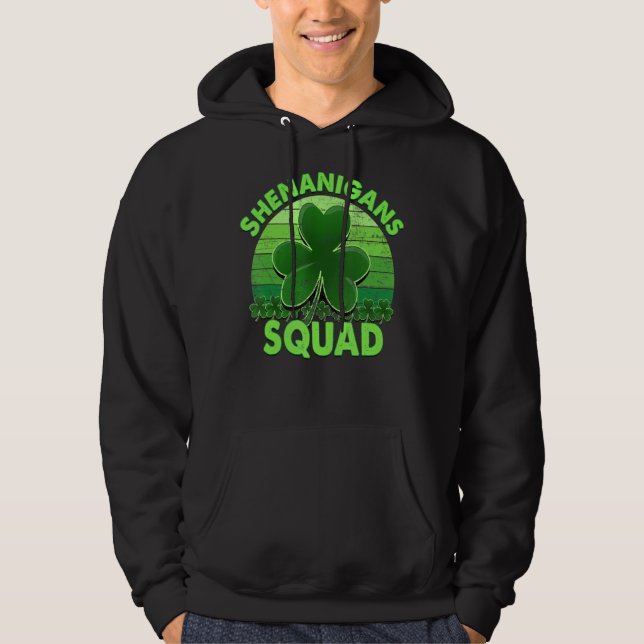 Shenanigans Squad St patricks day Funny Matching V Hoodie (Framsida)