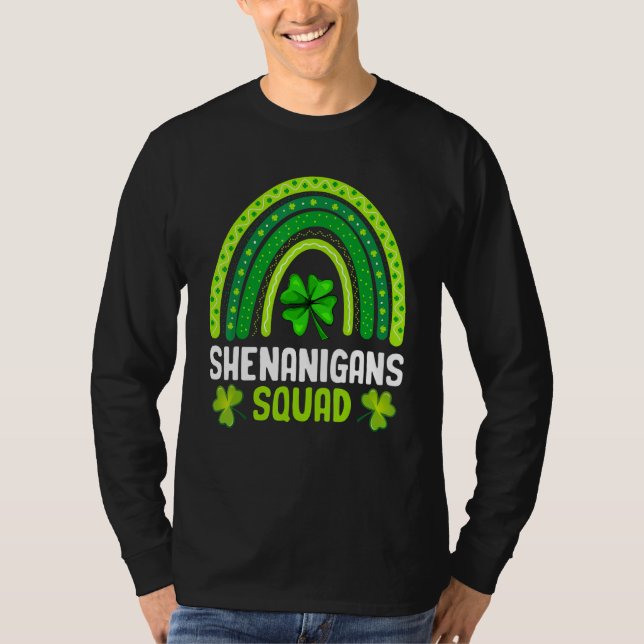 Shenanigans Squad St Patrick's Day Gifts Rainbow S T Shirt (Framsida)