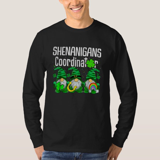 Shenanigans Squad St patricks day Gnomes Family T Shirt (Framsida)